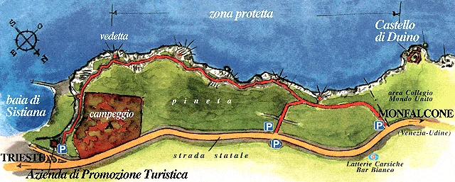 Sentiero Rilke: da Sistiana al castello di Duino, sulle falesie che ispirarono le Elegie duinesi - Itinerari in Friuli Venezia Giulia