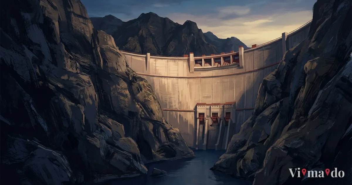 La diga del Vajont, un arco di cemento stretto fra le pareti di roccia della valle